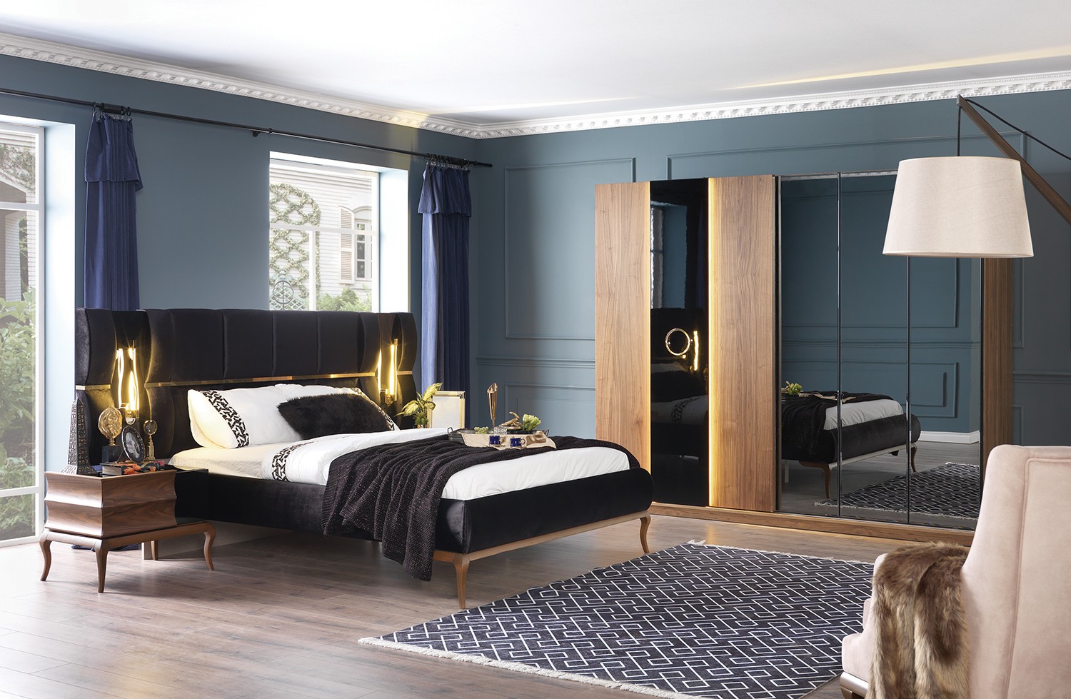 BİANCO YATAK ODASI CEVİZ Gürbüzoğulları Mobilya