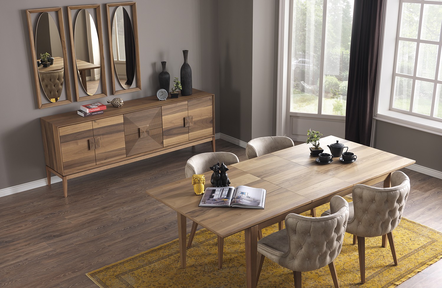 SOLO YEMEK ODASI CEVİZ Gürbüzoğulları Mobilya